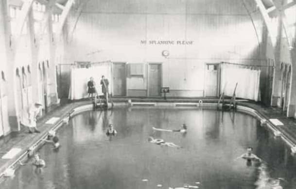 People bathing in St Andrew's pool